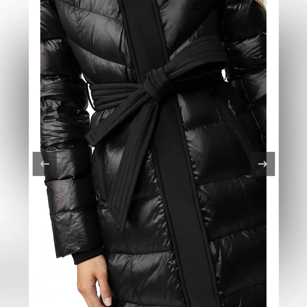 Mackage Calina Maxi Lightweight Down Coat with Sash size XS - Picture 3 of 6